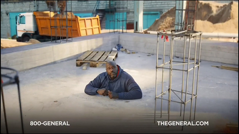 The General Insurance “Shaq Buried In Cement”